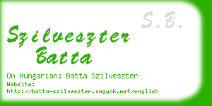 szilveszter batta business card